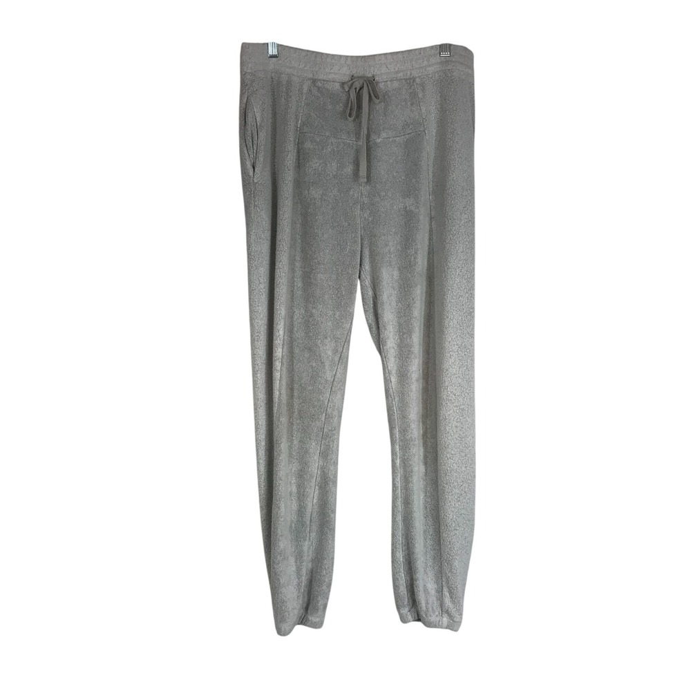 FREE PEOPLE- WOMEN'S MEDIUM - GRAY ELASTIC WAIST SOFT DRAWSTRING WAIST JOGGERS